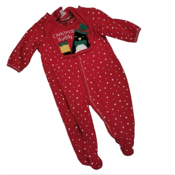 Christmas footed pajama set - Picture 1 of 3
